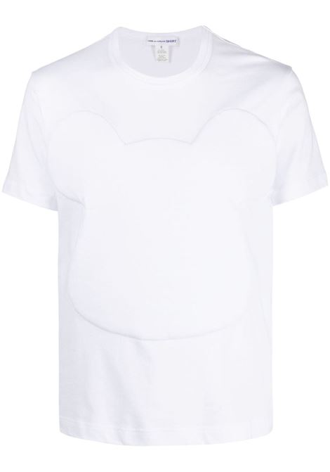 White embossed-logo T-shirt - men COMME DES GARCONS SHIRT | FKT0120511