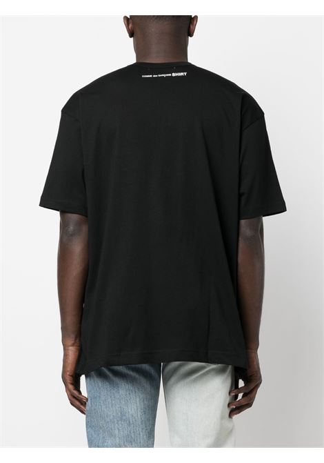 T-shirt girocollo in nero - uomo COMME DES GARCONS SHIRT | FKT0150511