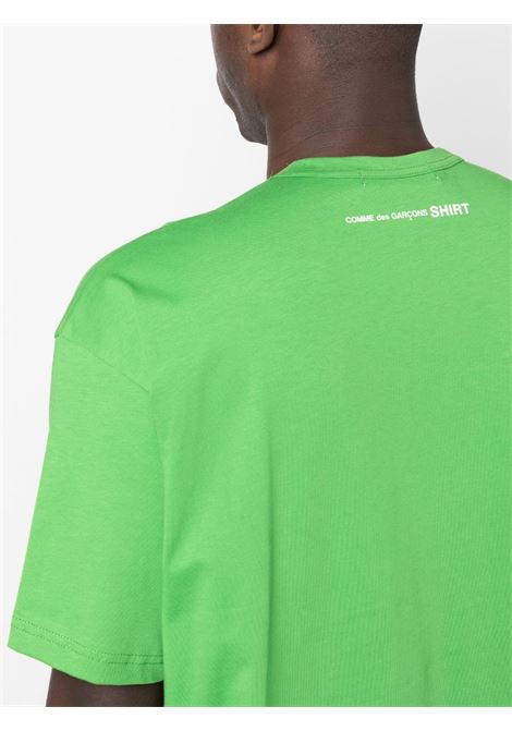 T-shirt girocollo in verde - uomo COMME DES GARCONS SHIRT | FKT0150512