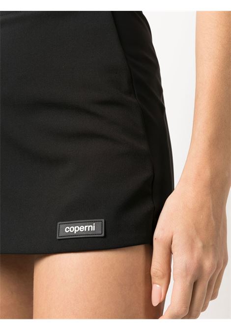 Black logo-tag high-waist skort - women COPERNI | COPJ32525BLK