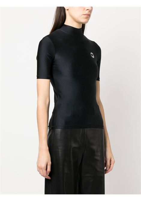 Black logo-print mock neck top - women COPERNI | COPJS20BIS545BLK