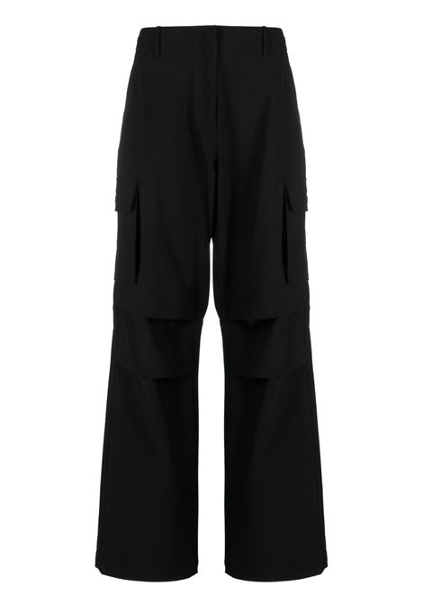 Black wide-leg cargo trousers - women COPERNI | COPP40106BLK