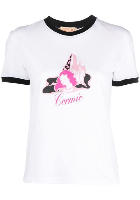 White logo-print T-shirt - women CORMIO | FAIRYWHT
