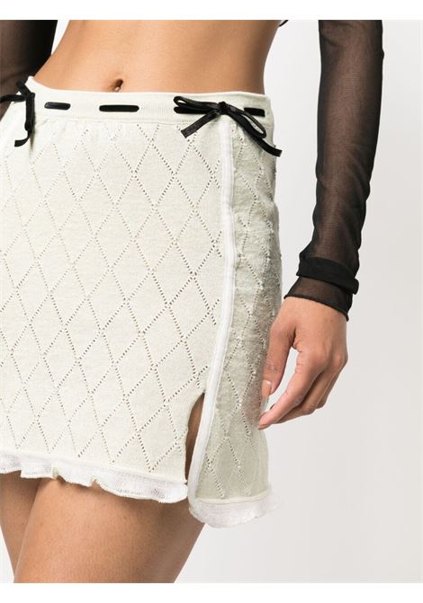 Beige pointelle-knit mini skirt - women CORMIO | ISHASND