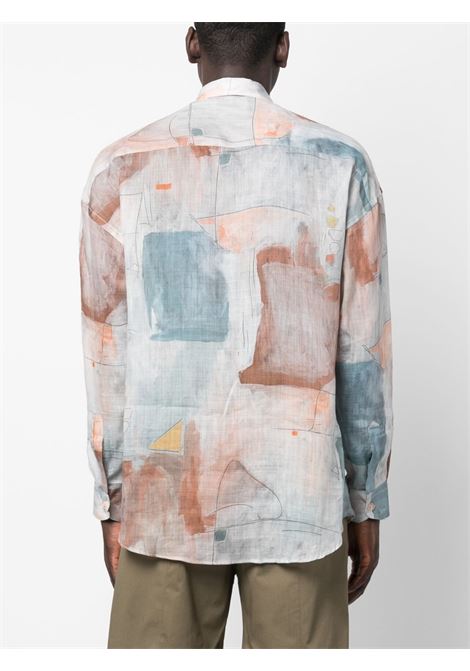 Multicolour abstract-print long-sleeve shirt - men COSTUMEIN | U84KASINGLE