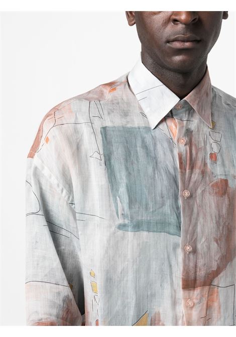 Multicolour abstract-print long-sleeve shirt - men COSTUMEIN | U84KASINGLE