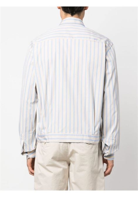 Light blue vertical stripe-print shirt - men COSTUMEIN | U9921MLT