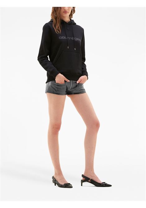 Black vynil heritage shorts - women COURRÈGES | 123CSH015VY00149999