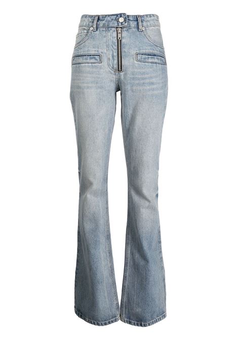 Light blue mid-rise slight flare jeans - women COURRÈGES | 123DPA114DE00167011