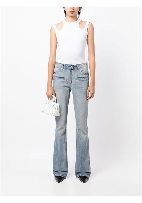 Light blue mid-rise slight flare jeans - women COURRÈGES | 123DPA114DE00167011