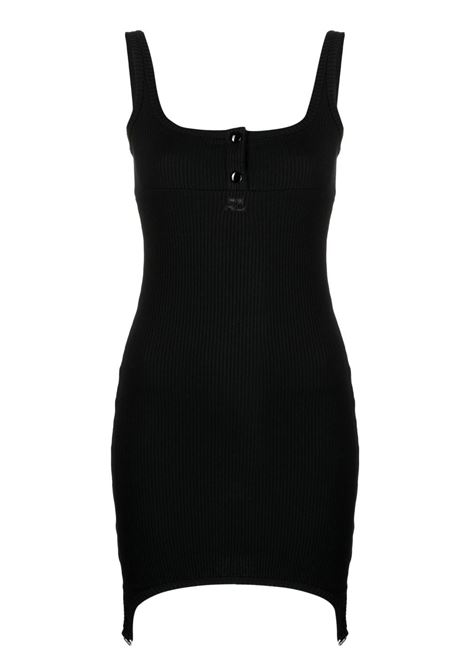 Short sleeve dress in black - women COURRÈGES | 223JRO193JS00059999