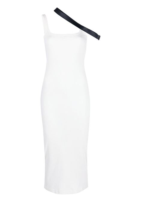 White strap-detail midi dress - women COURRÈGES | 223JRO200JS00050001