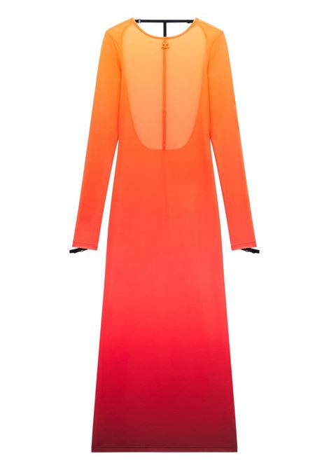 Orange, red and bordeaux Sunset gradient-effect dress - women COURRÈGES | 523JRO226PR0001I003