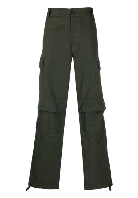 Pantaloni dritti a gamba ampia in verde - uomo DARKPARK | CDPM018DP571001MGR