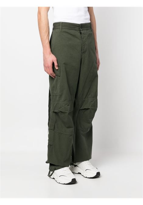 Green wide-leg straight trousers - men DARKPARK | CDPM018DP571001MGR