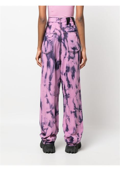 Pantaloni dritti con fantasia tie-dye in rosa e blu - donna DARKPARK | CDWP013DB662003PB