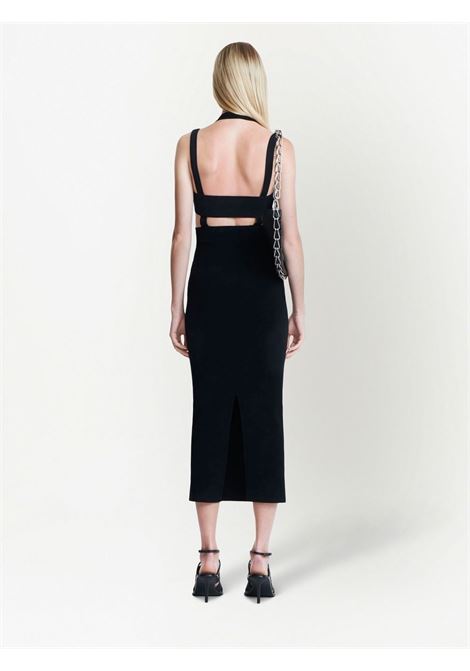 Black Interlink cut-out midi dress - women DION LEE | A7668R23BLK
