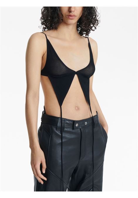 Black butterfly-style mesh bra - women DION LEE | A7696S23BLK