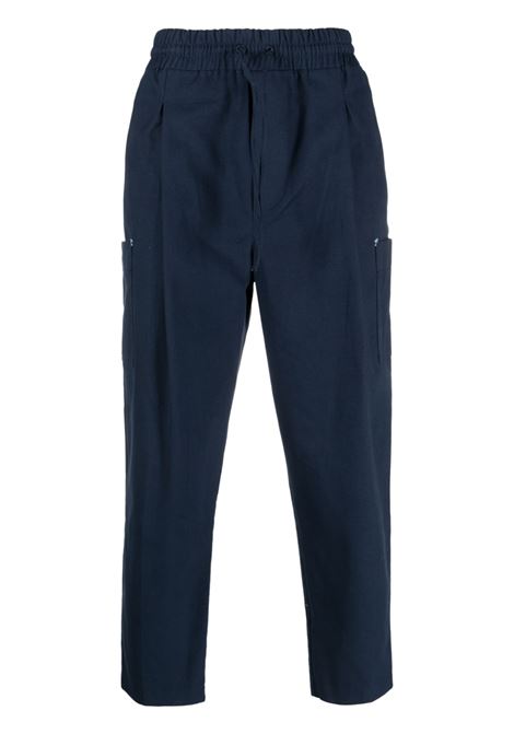 Blue tapered cropped trousers - men DRÔLE DE MONSIEUR | BBP123CO048NY