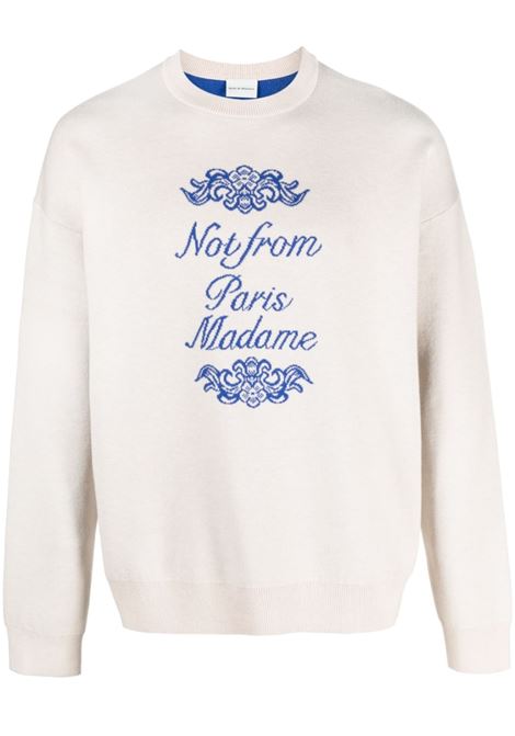 Beige not from paris madame sweatshirt - men DRÔLE DE MONSIEUR | BPO119CO055BG