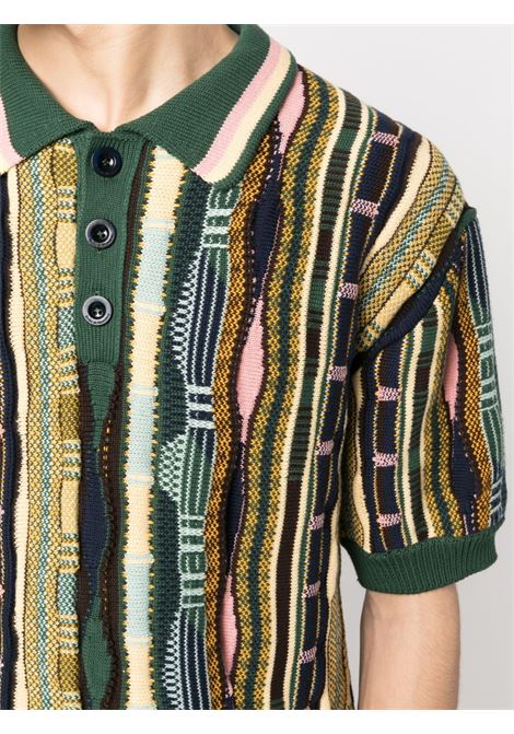 Multicolour knitted polo shirt - men DRÔLE DE MONSIEUR | BPO120CO055MC