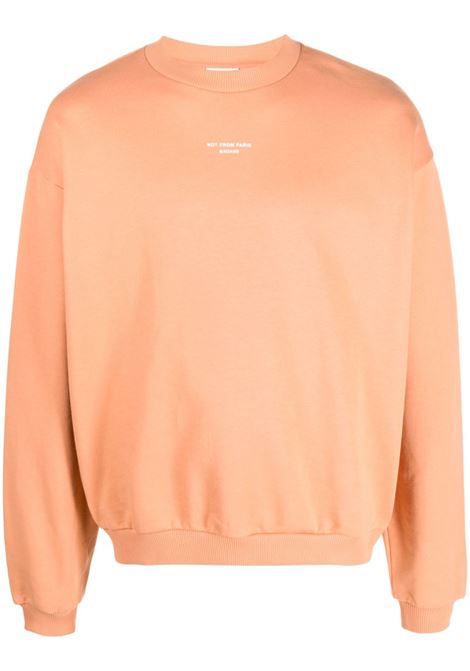 Orange logo-print detail sweatshirt - men DRÔLE DE MONSIEUR | BSW101CO001PC
