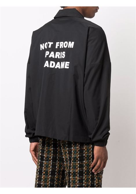 Black Not From Paris lightweight jacket - men DRÔLE DE MONSIEUR | PERMJT008BL