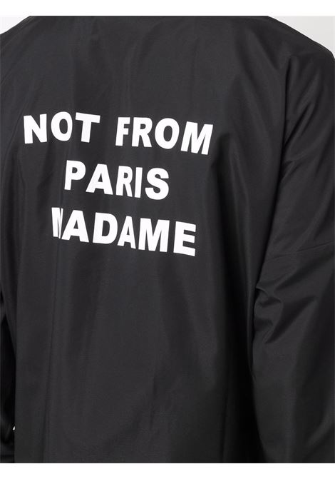 Black Not From Paris lightweight jacket - men DRÔLE DE MONSIEUR | PERMJT008BL