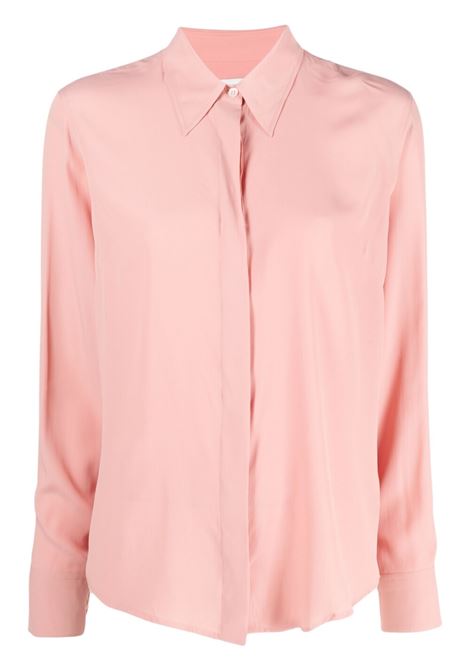 Pink concealed button long-sleeve shirt - women DRIES VAN NOTEN | 2310107016156301