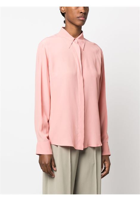 Pink concealed button long-sleeve shirt - women DRIES VAN NOTEN | 2310107016156301