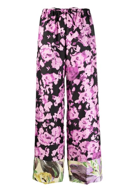 Pantalone con stampa floreale in multicolore - donna DRIES VAN NOTEN | 2310109176270976