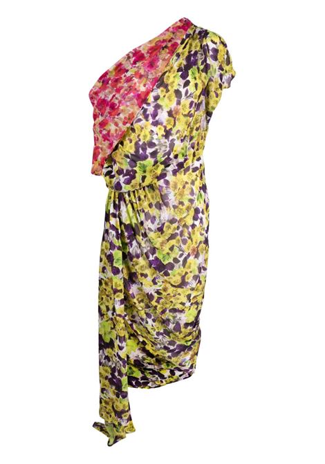 Multicolored mix-print midi dress - women DRIES VAN NOTEN | 2310110646014202