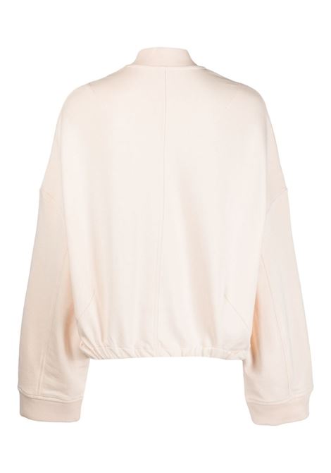 Pink drawstring-hem zipped sweatshirt - women DRIES VAN NOTEN | 231011112661012