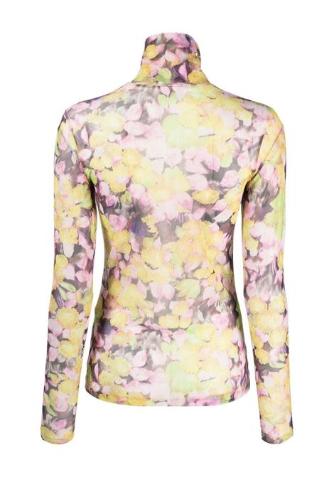 Multicolour floral-print mesh top - women DRIES VAN NOTEN | 2310111526182202