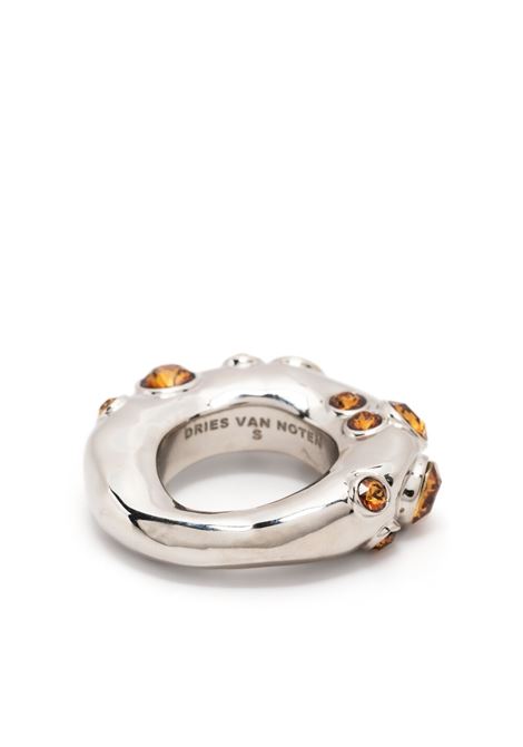 Anello asimmetrico con cristalli in argento - donna DRIES VAN NOTEN | 231018802062952