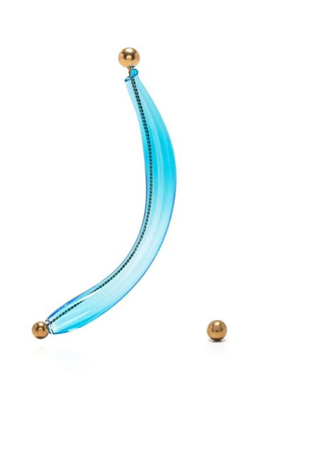 Light blue asymmetric glass earrings - women DRIES VAN NOTEN | 231019809062503