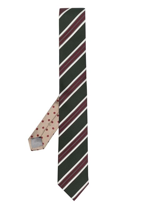 Cravatta a righe in verde - uomo DRIES VAN NOTEN | 2310216006901605
