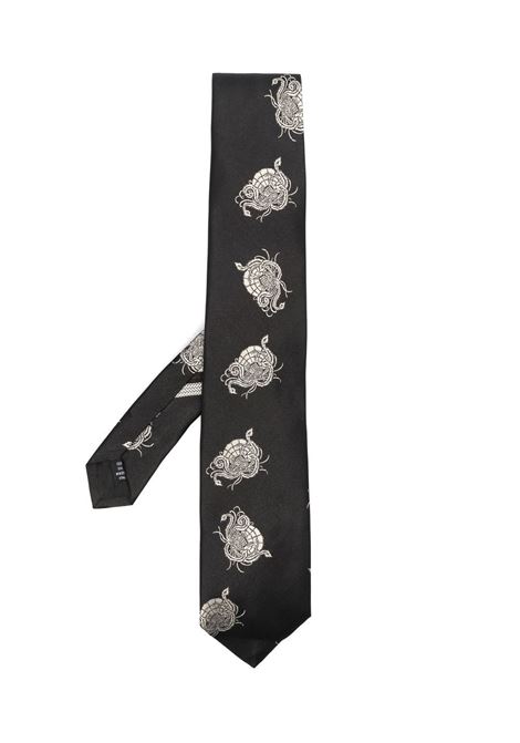Cravatta ricamata in nero - uomo DRIES VAN NOTEN | 2310216026905900