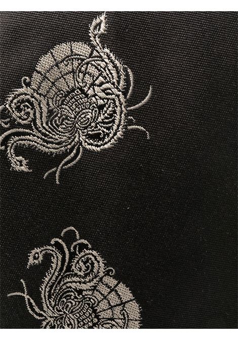 Black embroidered silk tie - men DRIES VAN NOTEN | 2310216026905900