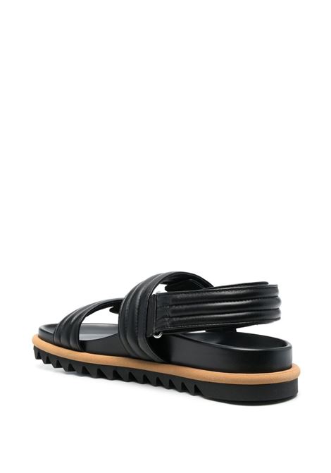 Black ribbed touch-strap sandals - men DRIES VAN NOTEN | MS231112900