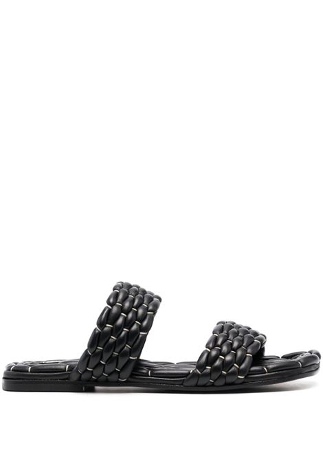 Slides with square toe in black - women DRIES VAN NOTEN | WS231589900