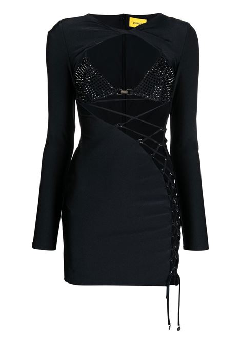 Black lace-up mini dress - women DUNDAS | DR0104EC9999