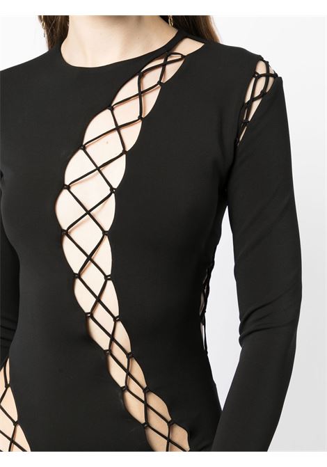 Black lace-up maxi dress - women DUNDAS | GO0092C9999