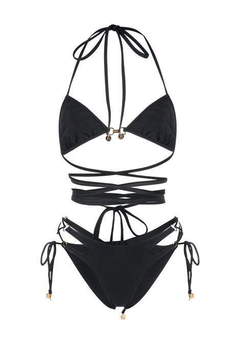Black  wrap-around tie-fastening bikini set - women DUNDAS | SW0003C9999