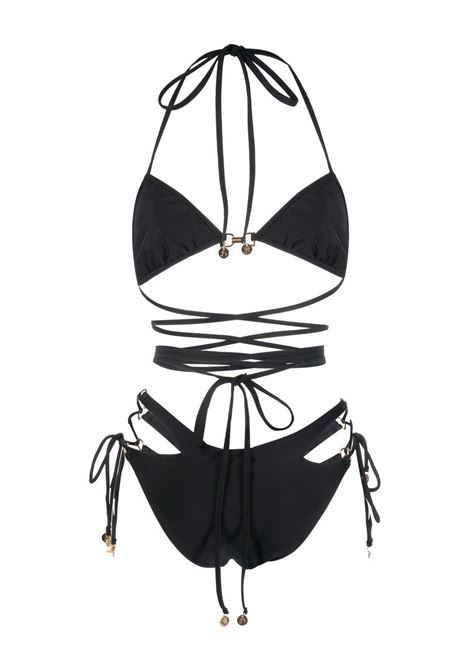 Black  wrap-around tie-fastening bikini set - women DUNDAS | SW0003C9999