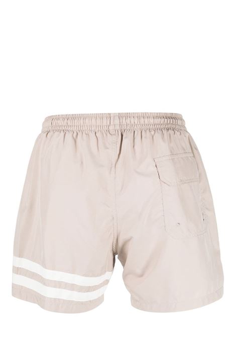 Beige and white drawstring-fastening waist swim shorts - men ELEVENTY | G75BEAG03NYL0G0160201