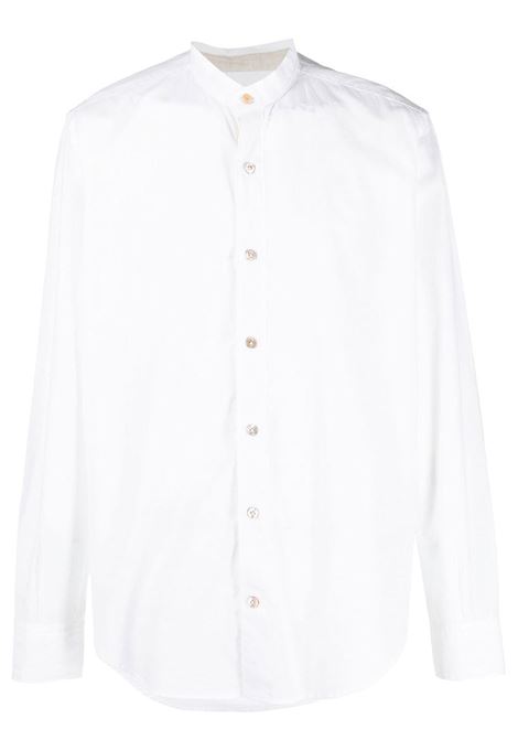 Camicia con colletto alla coreana in bianco - uomo