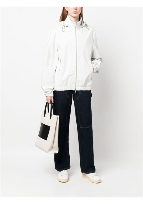 White stripe-detail zip-up jacket - men ELEVENTY | G75GBTG08TES0G1310102