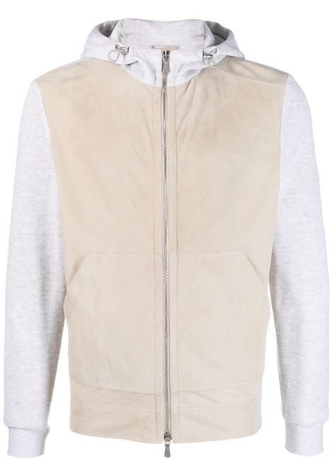 Beige and grey two-tone hodded jacket - men ELEVENTY | G75GBTG28PEL0G0240013