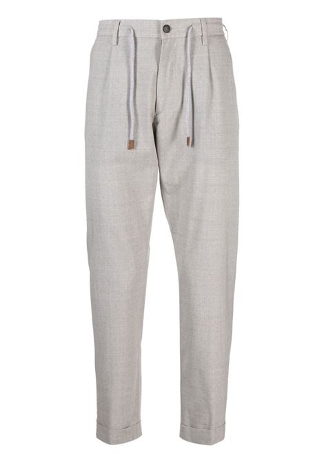 Grey mid-rise tapered-leg trousers - men ELEVENTY | G75PANB21TES0A05306